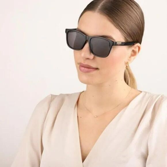 NEW GUCCI GG0746SA 001 Black Gray Anti-Reflective Square Unisex Sunglasses - Picture 1 of 15
